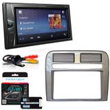 Central Multimidia Fiat Punto 2008 a 2012 com Pioneer MVH G218BT, Camera de Re, Moldura Cinza Sequest, Interface, Chicote e Adaptador de Antena