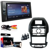 Central Multimidia Ford Ranger Nova 2013 a 2016 com Pioneer MVH G218BT, Camera de Re, Moldura, Interface, Chicote e Adaptador de Antena