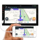 Central Multimídia H-Tech 7 Polegadas Espelhamento iOS Android MP3 MP4 MP5 Bluetooth USB SD FM AUX