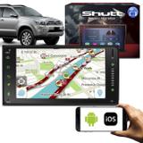 Central Multimídia Hilux 06 a 11 7 Polegadas Shutt Espelhamento Via USB e WiFi Android IOS BT GPS