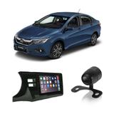 Central Multimídia Honda City 2015 a 2019 7 Polegadas MP5 USB Bluetooth Espelhamento iOS Android + Câmera de Ré - Gold