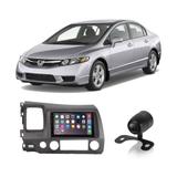 Central Multimídia Honda New Civic 2007 a 2011 7 Polegadas MP5 USB Bluetooth Espelhamento iOS Android + Câmera de Ré - Gold