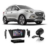 Central Multimídia Hyundai ix35 2010 a 2019 7 Polegadas MP5 USB Bluetooth Espelhamento iOS Android + Câmera de Ré - Gold