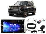 Central Multimídia Jeep Renegade PCD até 2017 HMP-5010 H-Tech + Câmera de ré + Chicotes + Moldura
