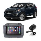 Central Multimídia Kia Sportage 2011 a 2016 7 Polegadas MP5 USB Bluetooth Espelhamento iOS Android + Câmera de Ré - Gold