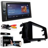 Central Multimidia Nissan Kicks 2016 em Diante com Pioneer MVH G218BT, Camera de Re, Moldura Black Piano, Interface, Chicote e Adaptador de Antena