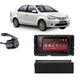 Central Multimídia Pioneer Avh-A218bt + Moldura 2 Din + Câmera Ré Toyota Etios