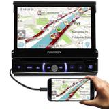 Central Multimídia Positron SP6520 Link 1 Din 7 Pol Bluetooth Touch USB SD AUX RCA MP3 WMA TV AM FM