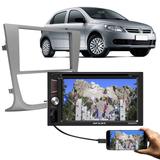 Central Multimídia Shutt Dakota 6.2" Bluetooth Espelhamento + Moldura 2 Din Gol Voyage Saveiro G5