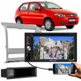 Central Multimídia Shutt Dakota 6.2" Bluetooth Mp3 SD + Moldura Palio Idea Siena Strada 2008 a 2011