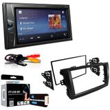 Central Multimidia Toyota Corolla 2009 a 2011 com Pioneer MVH G218BT, Camera de Re, Moldura Preta, Interface e Adaptador de Antena
