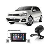 Central Multimídia Volkswagen Gol G7 2017 a 2019 7 Polegadas MP5 USB Bluetooth Espelhamento iOS Android + Câmera de Ré - Gold