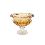 Centro de mesa 13,5 cm de cristal âmbar com pé Sussex Wolff - 26450