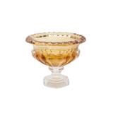 Centro de mesa 25,5 cm de cristal âmbar com pé Sussex Wolff - 26446