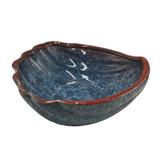 Centro De Mesa Concha Deep Sea Em Ceramica L19,8Xp19,4Xa7,8Cm Cor Azul - 24675 - L hermitage