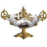 Centro De Mesa De Vidro Com Metal Guedes - Prime home decor