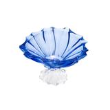 Centro De Mesa De Vidro Sodo-Cálcico C/Pé Plantica Azul 33Cm - F9-5497 - Rojemac
