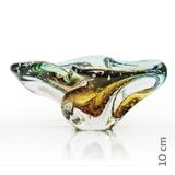 Centro De Mesa Em Cristal Murano Verde E Âmbar São Marcos