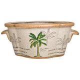 Centro De Mesa Em Porcelana Craquelado Com Pintura Decorativa - Prime home decor