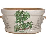 Centro De Mesa Em Porcelana Craquelado Com Pintura Decorativa - Prime home decor