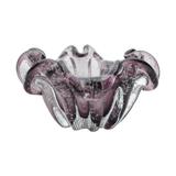 Centro de mesa em vidro Lyor Italy 21x10cm roxo