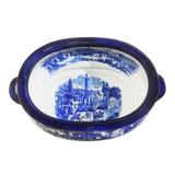 Centro de Mesa Faiança Esmaltado Azul e Branco - Prime home decor