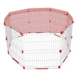 Cercadinho Portátil Para Coelhos Bragança GR413 Branco E Vermelho