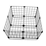 Cercado Aramado Porquinho da Índia Com Fundo e Pés 60x60x30cm Preto - Iguanna