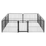 Cercado Cães Canil Pet Cão Cachorro 8/90 Com Portão E Kit Preto - Pet util
