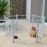 Cercado Casinha Cachorro Pet Filhotes Cão 6/80cm Com Portão Branco - Utilaço