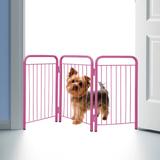 Cercado Pet Delimitador De Espaço Portátil Dobrável Rosa - Açomix