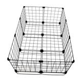 Cercado Porquinho da Índia Com Fundo e Pés 60x90x30cm Preto - Iguanna