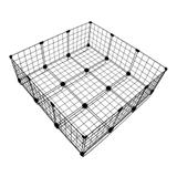 Cercado Porquinho da Índia Com Fundo e Pés 90x90cm Preto - Iguanna