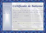 Certificado de Batismo Azul - -