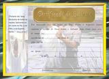 Certificado de Batismo Dourado - -