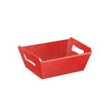 Cesta De Cartao Cristalino Vermelho P Dec. Festas - Cromus