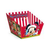 Cesta Decorativa Quadrada Natal Disney P 6x6x6 Com 10 Peça - Cromus