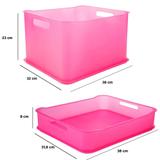 Cesta Fit Ultra + Cesta Fit Maxi Rosa - Coza - Brinox