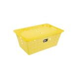 Cesta Grande com Tampa 29,7 x 19,6 x 12,6 cm Amarela - Coza - Brinox