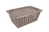 Cesta Grande Com Tampa Warm Gray Coza - Brinox