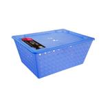 Cesta Maxi com Tampa 39 x 30 x 16,8 cm Azul - Coza - Brinox