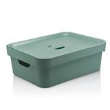 Cesta organizadora de plástico Cube Ou verde 36 x 26 x 13 cm - 26764