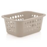 Cesta organizadora de plástico Ou bege 18X14X8CM - 26786