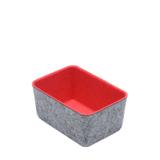 Cesta Organizadora Feltro Vermelho 15X10CM - 31957 - Urban