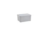 Cesta Organizadora Rattan M Plástico com Tampa Paramount - PRM 010