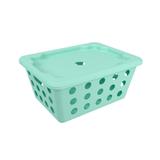 Cesta Pequena com Tampa 18,6 x 14,2 x 8,6 cm Verde Elétrico - Coza - Brinox