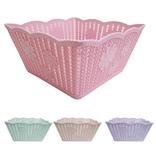 Cestinha organizadora quadrdada de plastico - Rattan