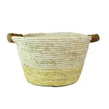 Cesto 20 cm Branco e Amarelo - Enjoy