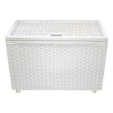 Cesto Bau Organizador fibra sintetica Design 70x40x48 Branco - Allstate
