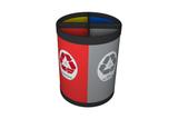 Cesto Coleta Seletiva 24 Litros 4 Partes Vidro Metal Plástico e Não Reciclável Só Lixeiras